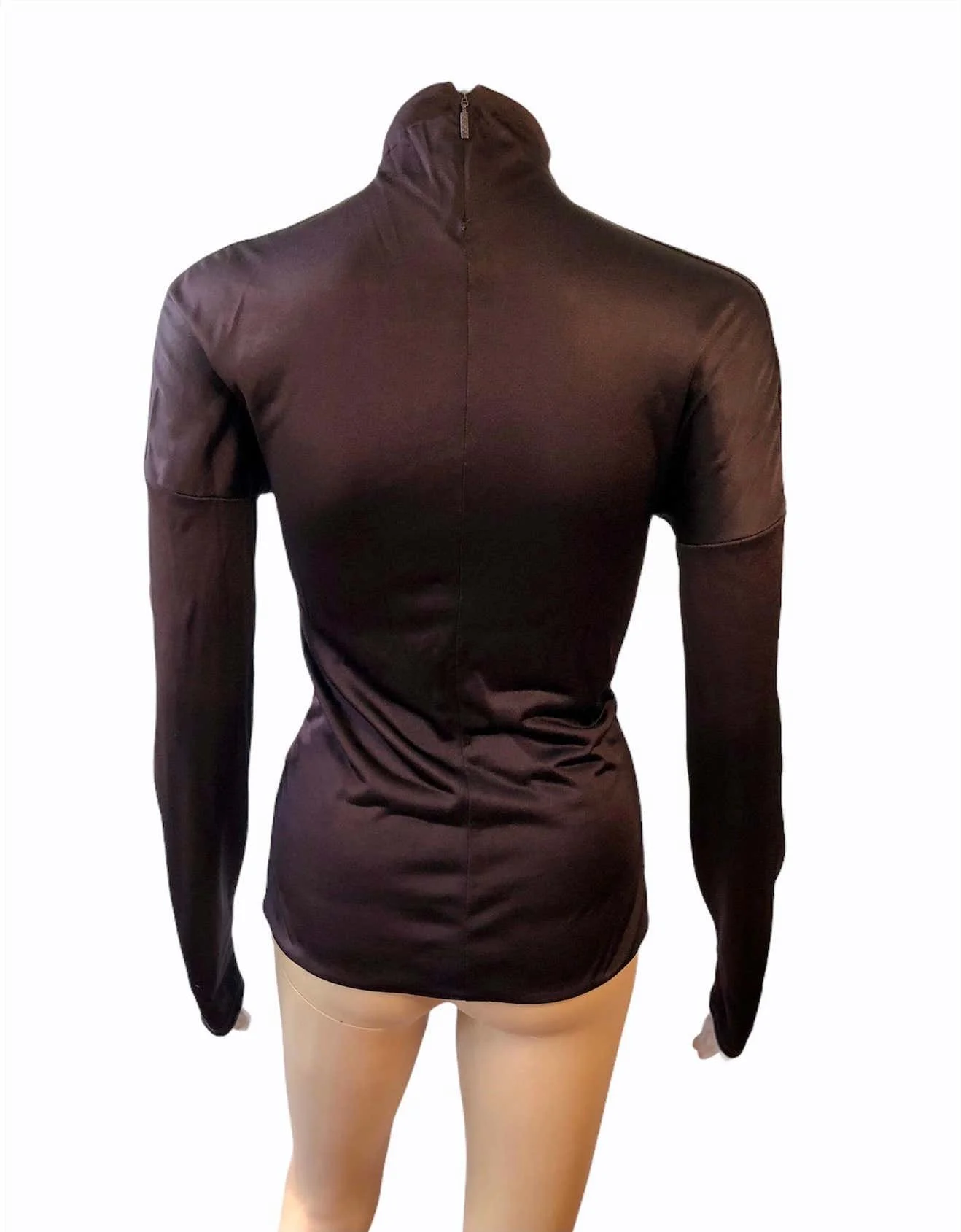 Gucci by Tom Ford Keyhole Cutout Blouse Top — OpulentAddict